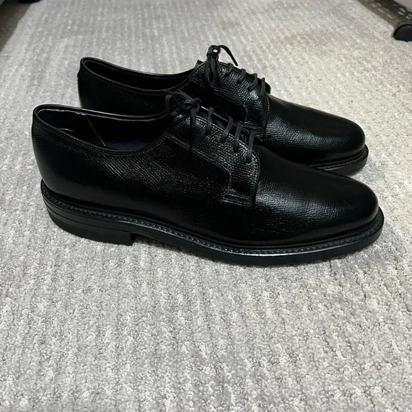 Florsheim Vintage Plain Toe Bluchers Black Calfskin Men’s Size 8D - Picture 4 of 9
